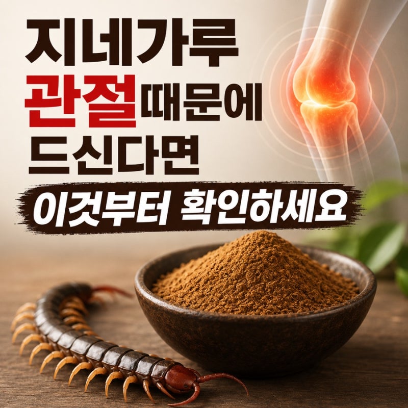 지네가루 관절때문에 드신다면 이것부터 확인하세요