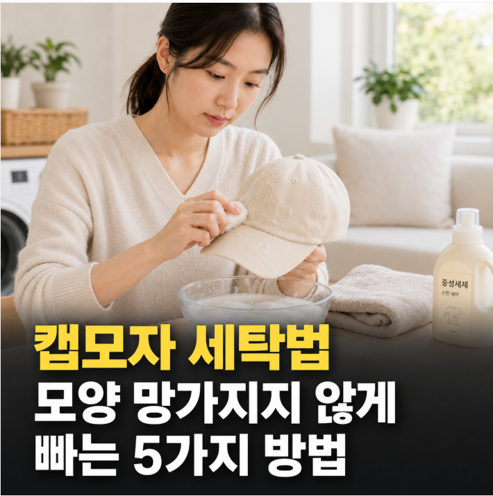 캡모자 세탁법 모양 망가지지 않게 빠는 5가지 방법