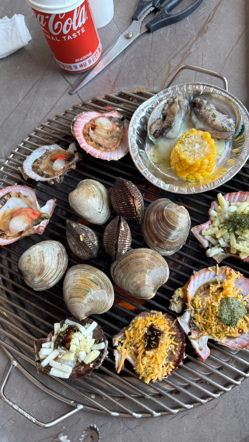 간만에 먹은 을왕리 조개구이 맛집 조개백판 을왕리직영점