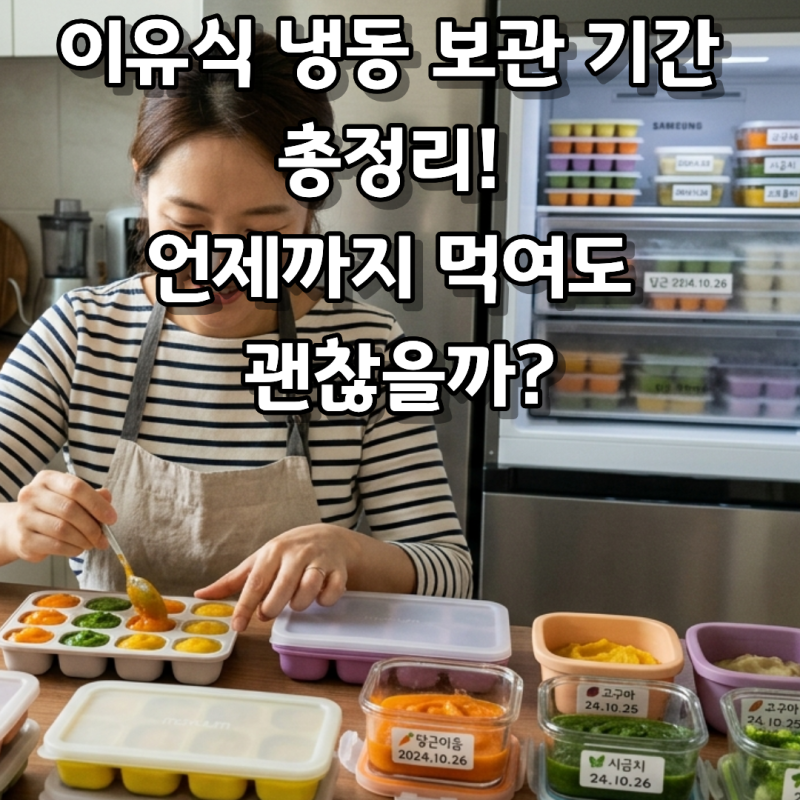 이유식 냉동 보관 기간 총정리! 언제까지 먹여도 괜찮을까?