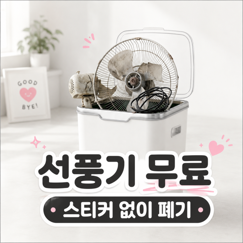 선풍기 버리는법, 폐기물 스티커 없이 무료로 버릴 수 있어요!