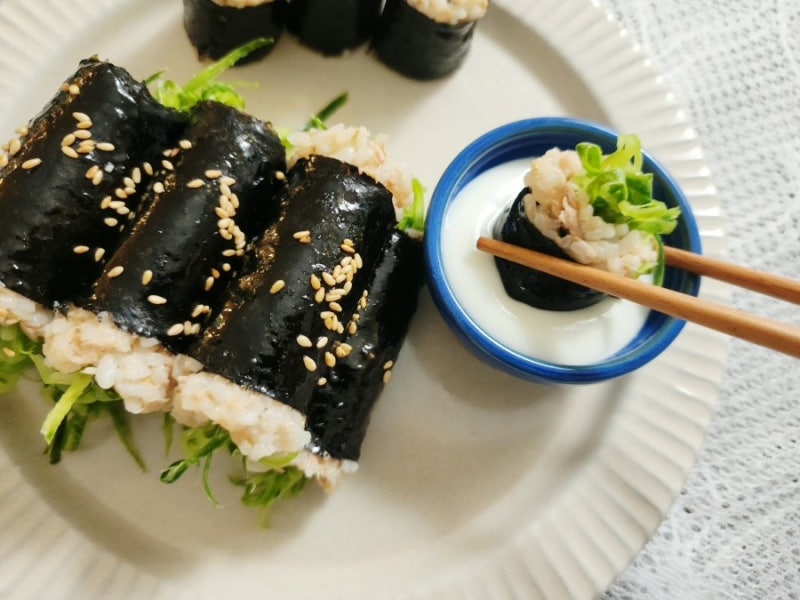 와사비 참치 오이 김밥 레시피 | 간단한 오이 참치 꼬마 김밥 만들기 | 오이 참치 꼬마김밥 만....