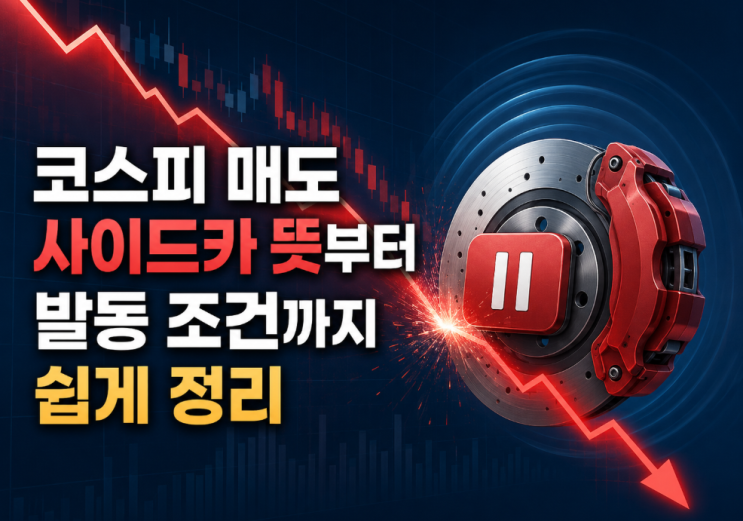 코스피 <b>매도 사이드카</b> 뜻부터 발동 조건까지 쉽게 정리