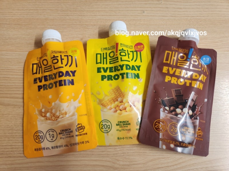 매일한끼 단백질쉐이크 후기｜씹는 재미와 간편함까지 갖춘 파우치형 단백질 음료
