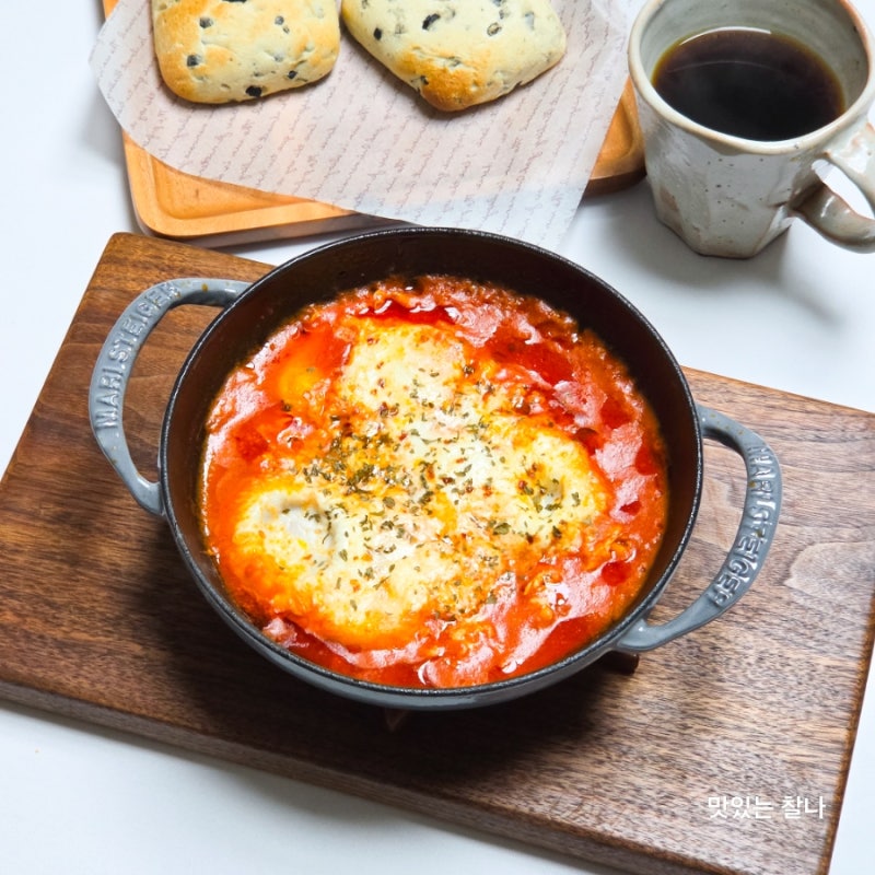 고기 없이도 진한 토마토 스튜 레시피 토마토 퓨레 활용 에그인헬 만들기