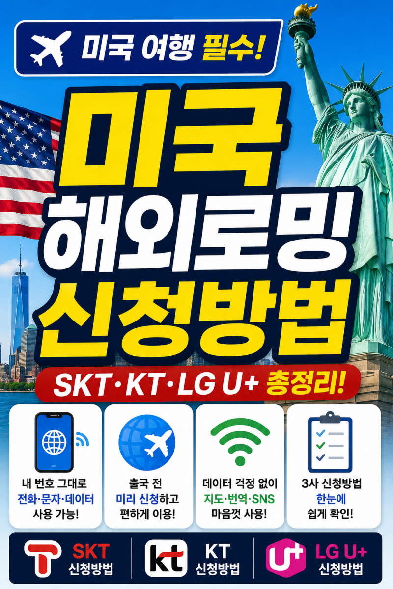 미국 해외로밍 신청방법 총정리