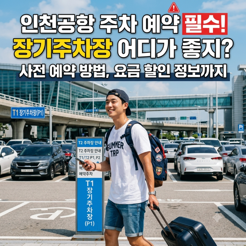 인천공항 주차 예약 필수! 장기주차장 어디가 좋지? 사전 예약 방법, 요금 할인 정보까지