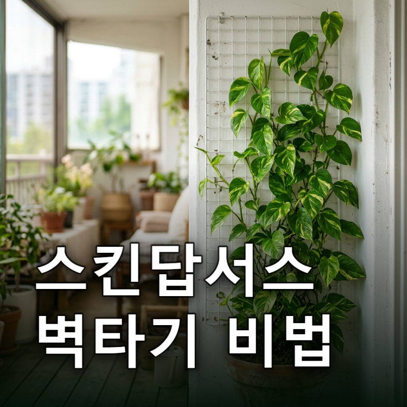 "수태봉 곰팡이 끔찍해" 4천원 다이소 스킨답서스 벽타기