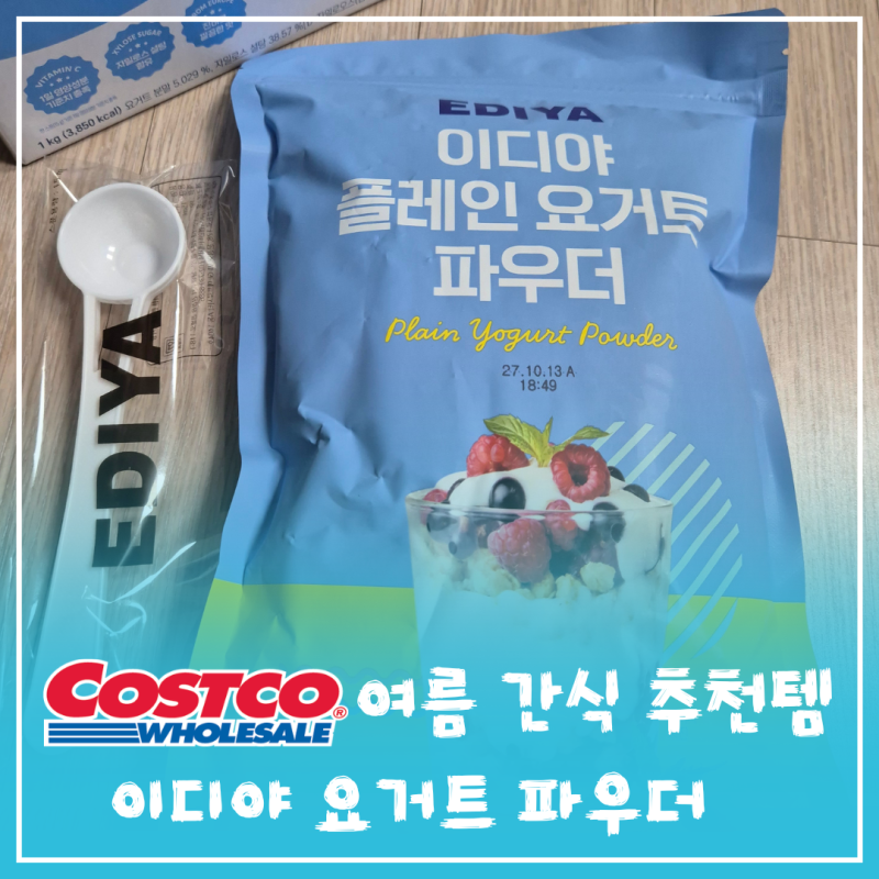 코스트코 이디야 플레인 요거트 파우더, 여름철 아이 간식 추천