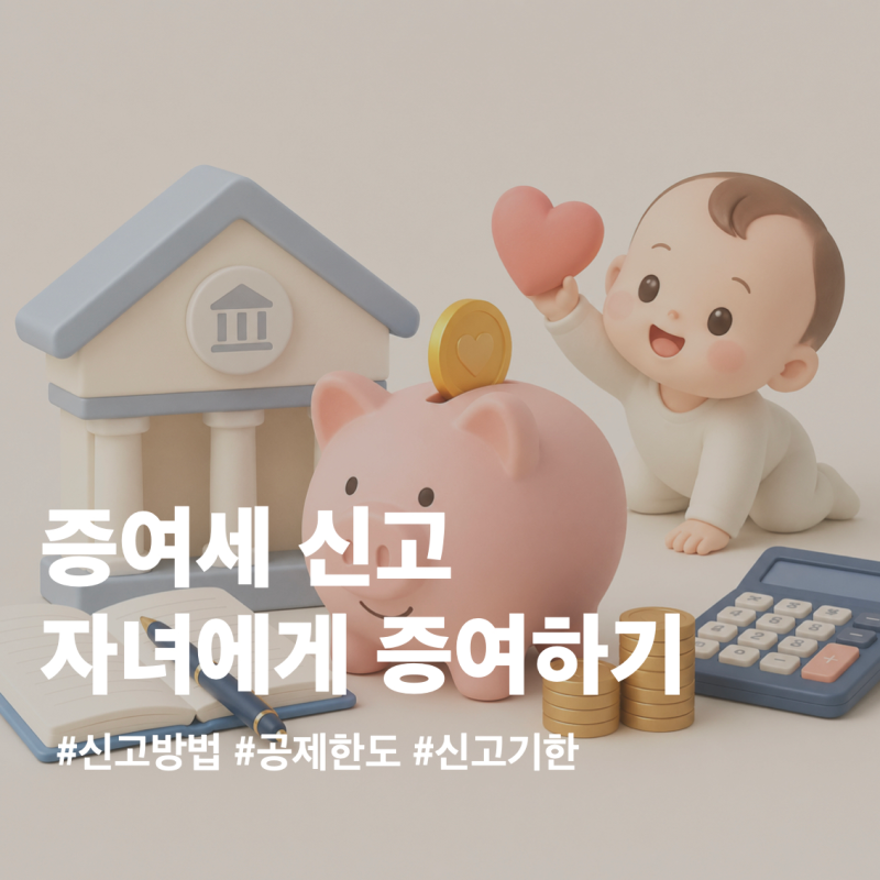 자녀계좌로 보낸 돈, 홈택스로 증여세 신고하기! ( + 자녀 증여세 신고방법, 언제까지!, 공제....