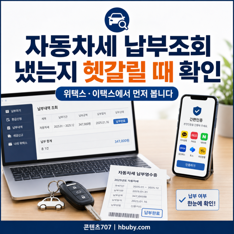 자동차세 납부조회, 냈는지 헷갈린다면 먼저 여기부터 확인하세요