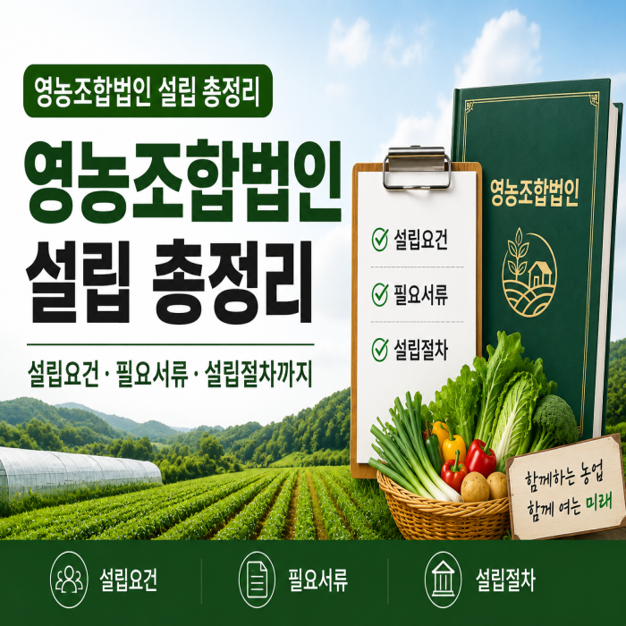 영농조합법인 설립 총정리｜설립요건·필요서류·설립절차까지