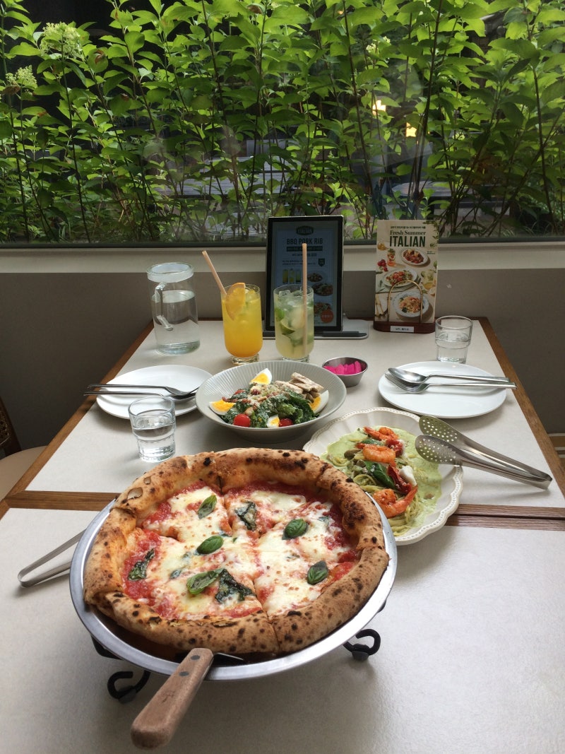 [양재 맛집] 유럽 노천카페 감성 테라스 맛집, '라그릴리아 양재점' 파스타 피자 추천 (세트 ....