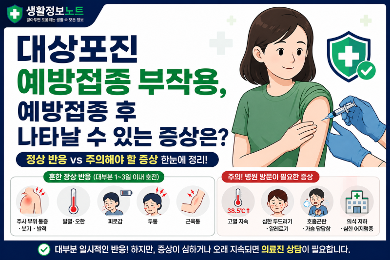 대상포진 예방접종 부작용, 예방접종 후 나타날 수 있는 증상 총정리