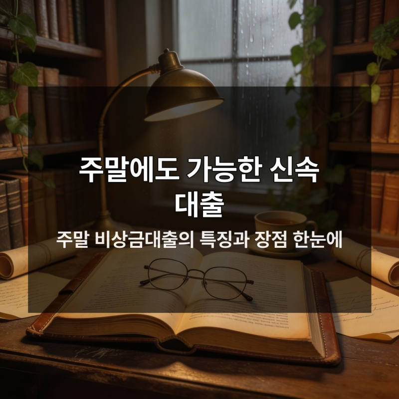 주말 비상금대출 신청 전 꼭 확인해야 할 3가지 조건