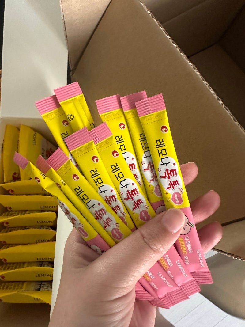 레모나 톡톡 비타민C 복숭아 맛 아이들도 잘 먹어요