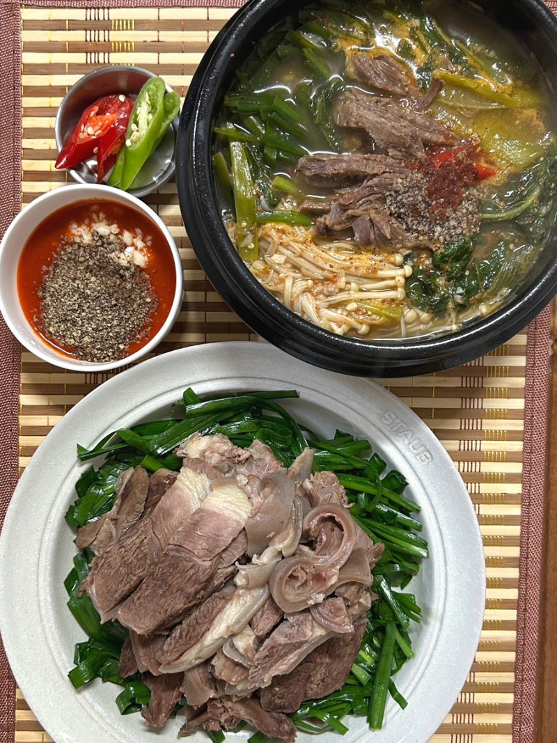 단단푸드 호주산 염소고기로 만든 염소 수육과 염소탕 보양식 만들기