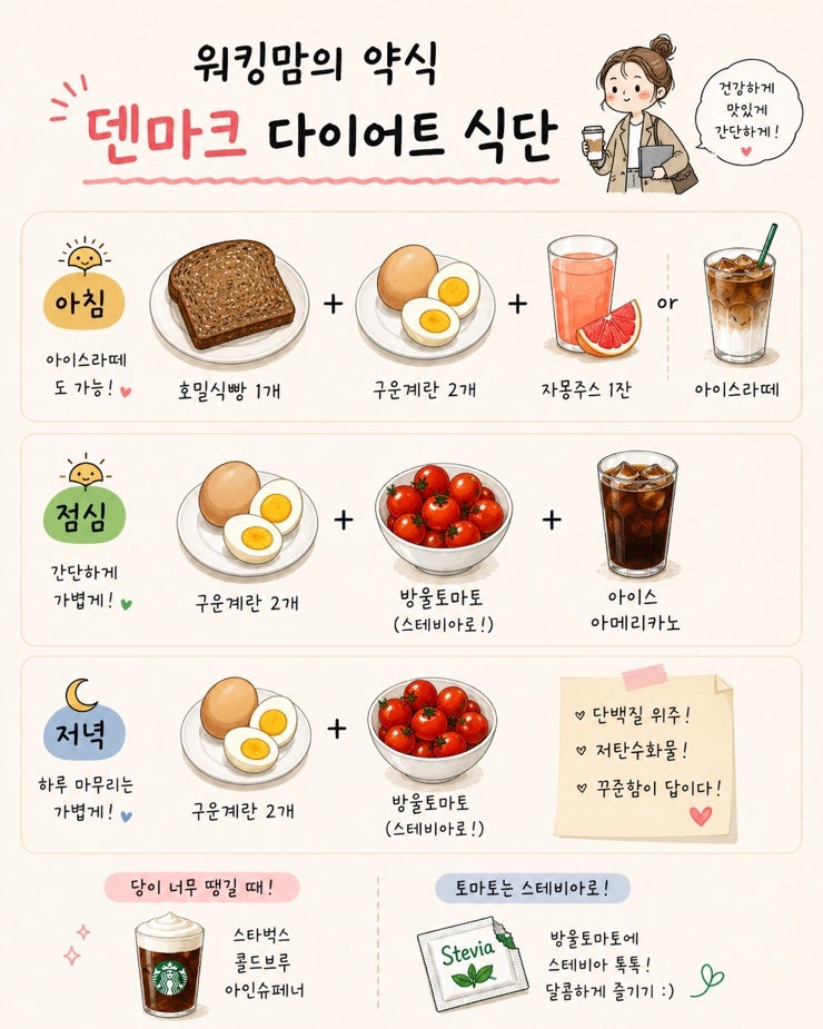 워킹맘의 다이어트 식단 간헐적 단식 덴마크 다이어트