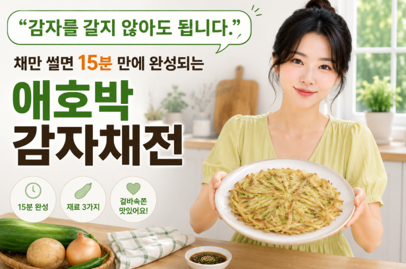 주말 밥하기 귀찮다면? 성시경표 애호박감자채전 꼭 만들어 보세요