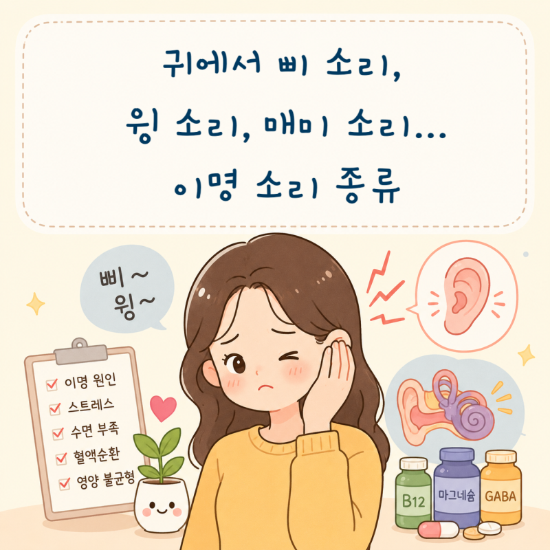 귀에서 삐 소리, 윙 소리, 매미 소리… 이명 소리 종류