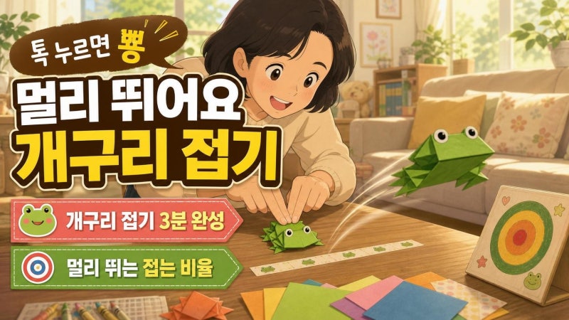 개구리 접기 3분 완성법: 색종이 한 장으로 더 멀리 뛰게 만드는 핵심 비율