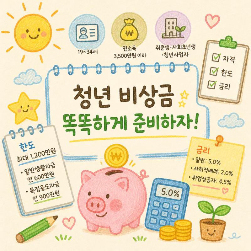 비상금 필요할 때, 햇살론 유스 자격 조건과 한도·금리 총정리