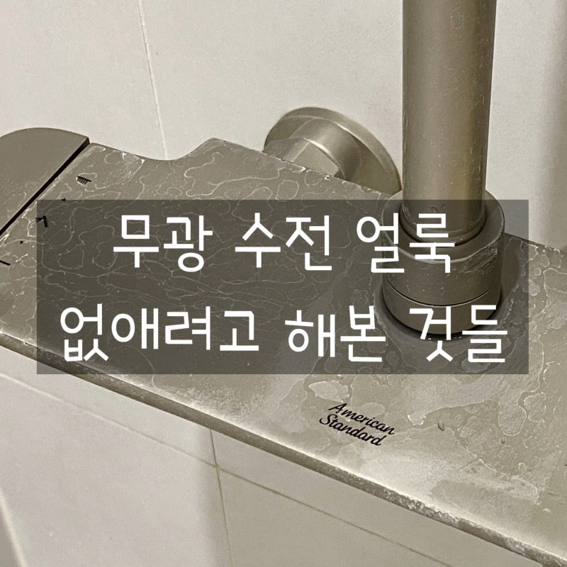 무광 수전 얼룩, 이렇게 해봤어요