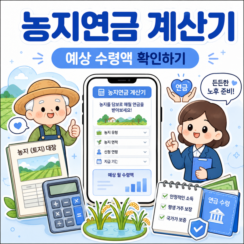 농지연금 계산기, 예상 수령액은?