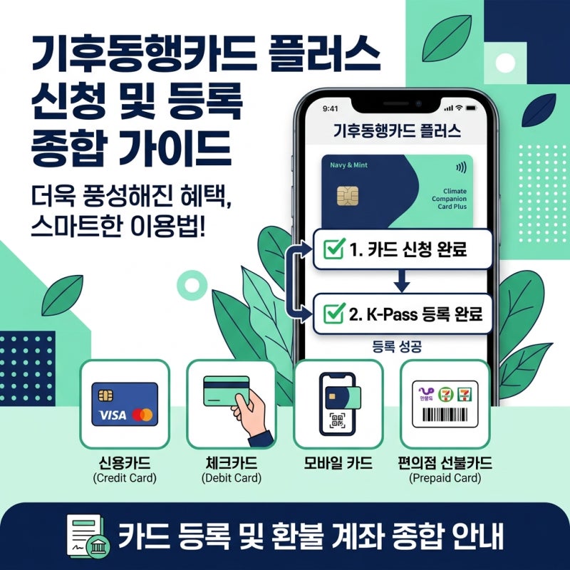 기후동행카드 플러스 신청 방법, 카드등록·K패스 연동·환급계좌까지 총정리