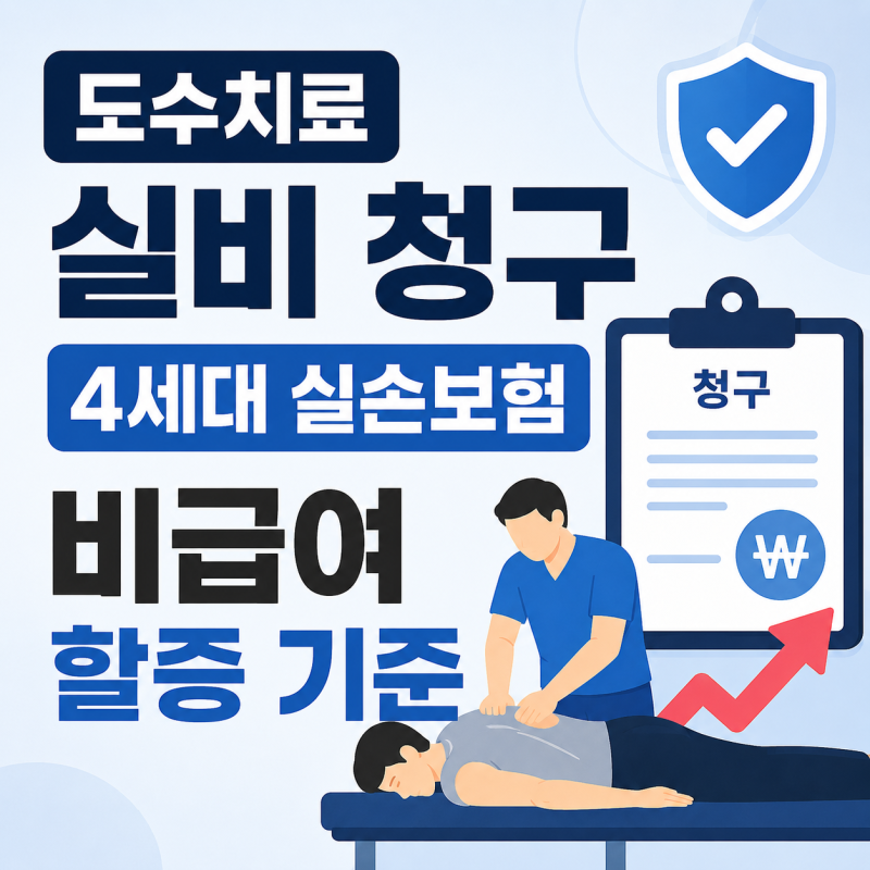 도수치료 실비 청구 4세대 실손보험 비급여 할증 기준