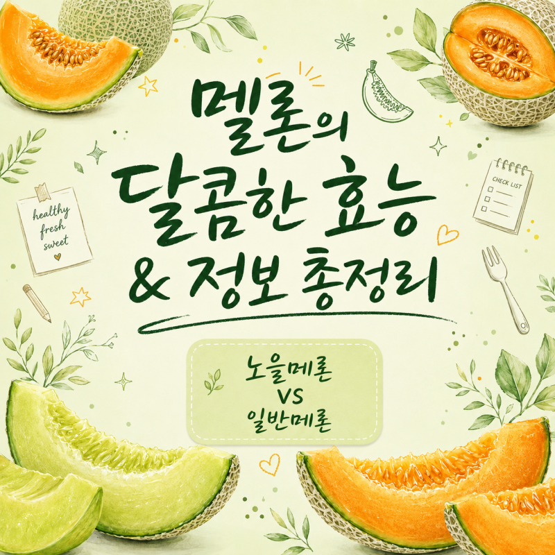 멜론효능 총정리｜영양성분·칼로리·제철시기·노을멜론 vs 일반멜론 차이