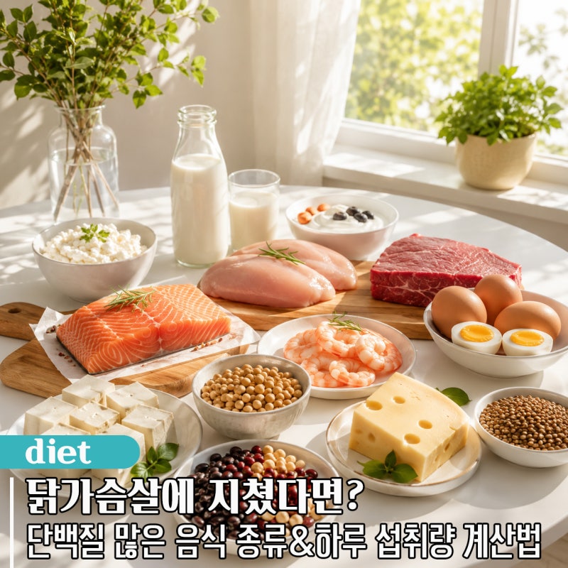 단백질 많은 음식 추천, 내 몸에 맞는 일일 권장 섭취량 계산법