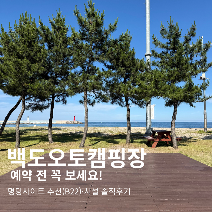 백도오토캠핑장 B22 명당 추천｜백촌막국수·자작도해수욕장·고성 나폴리하우스·숨은 해변....