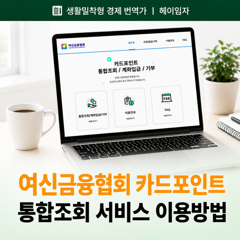 카드포인트 조회부터 환급까지, 여신금융협회 카드포인트 통합조회 이용방법과 주의사항