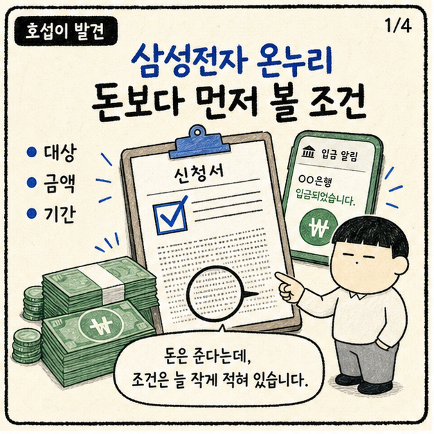 삼성전자 온누리 관련 혜택 확인 전 알아둘 대상·조건·신청 주의점