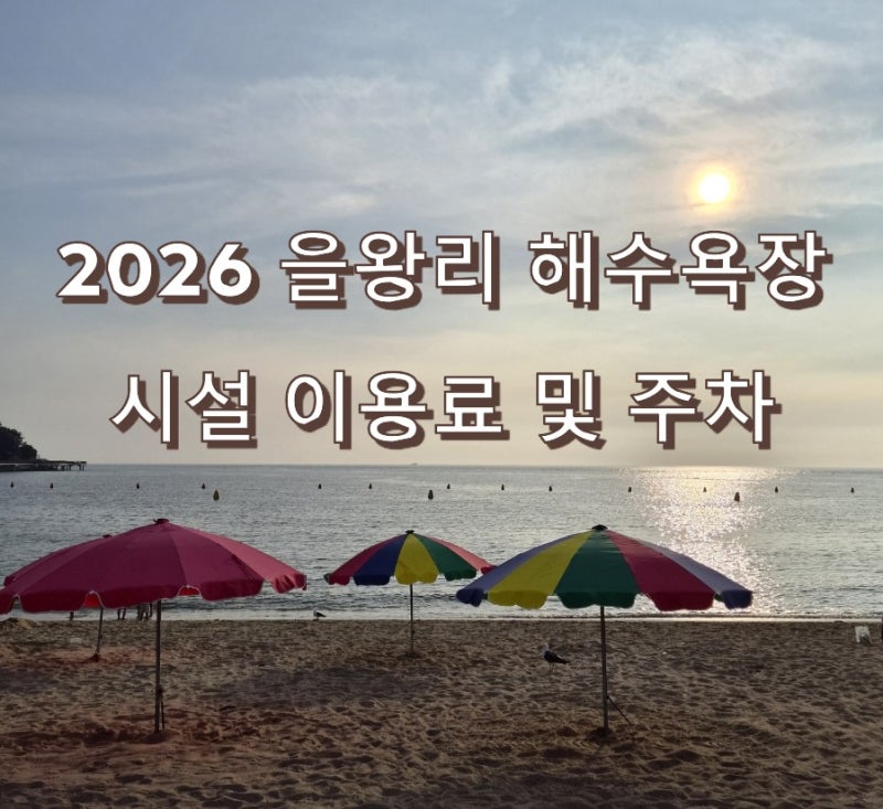 왕산 을왕리해수욕장 개장 파라솔 튜브 시설 이용료 안내