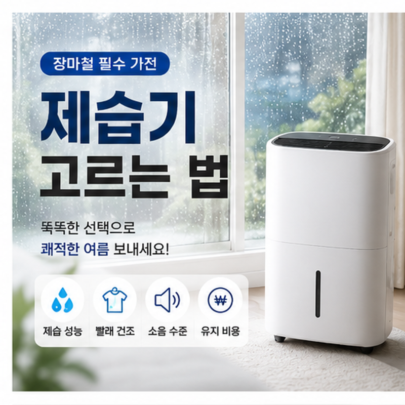 장마철 제습기 고르는 법｜원룸·거실·빨래건조용 제습기 추천 기준 총정리