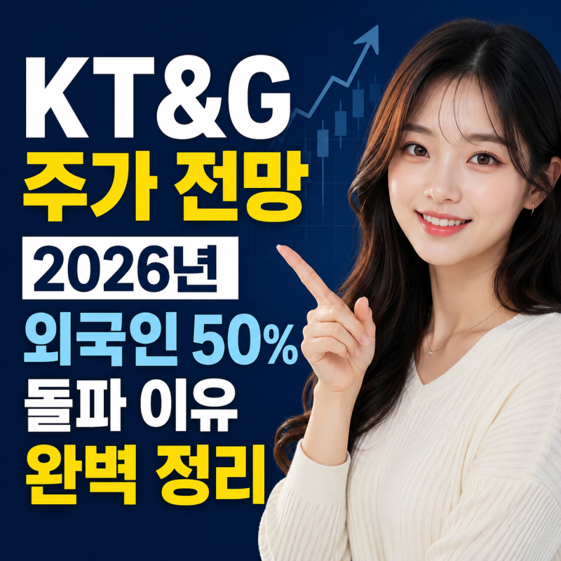 KT&G 주가 전망 2026년 외국인 50% 돌파 이유 완벽 정리