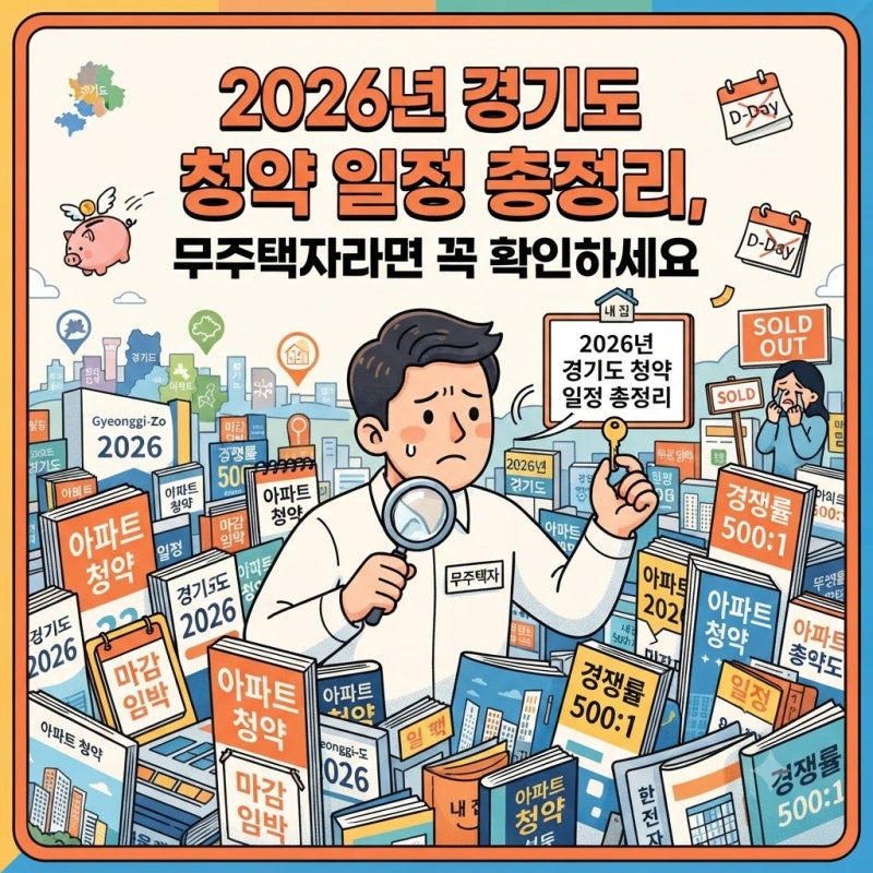 2026년 경기도 청약 일정 총정리, 무주택자라면 꼭 확인하세요