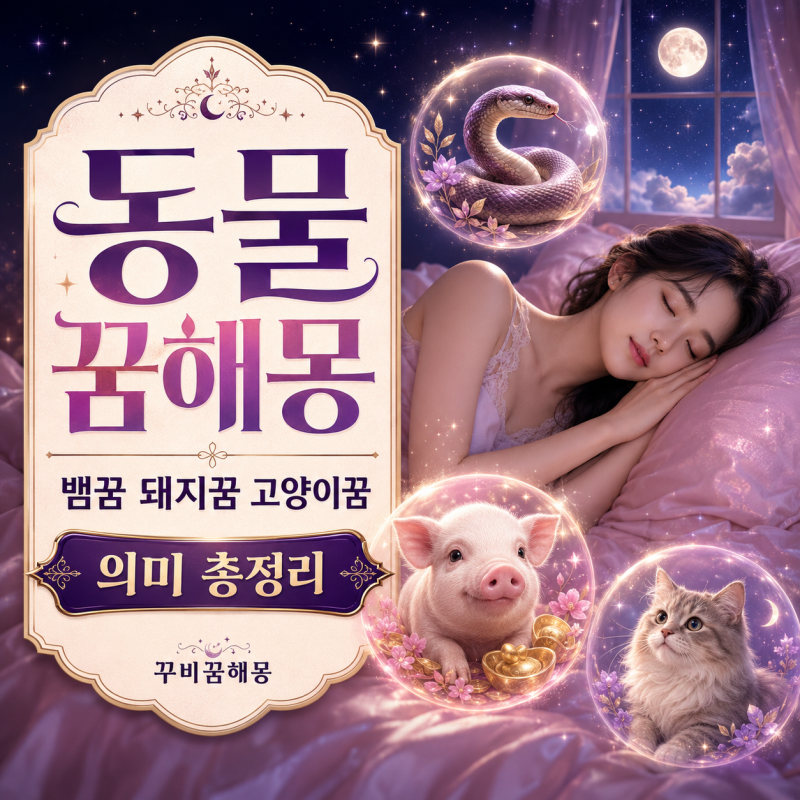 동물 꿈해몽 뱀꿈 돼지꿈 고양이꿈 의미 총정리