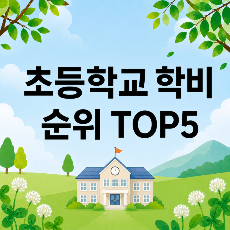 사립초등학교 학비 순위 TOP5! 우촌초·리라초·경복초 얼마일까?