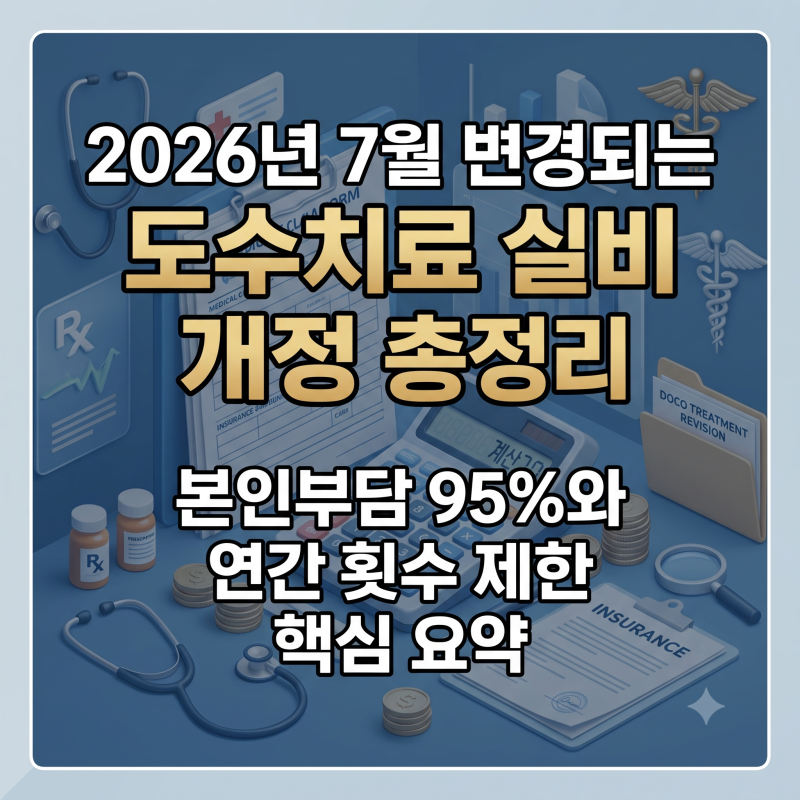 2026년 7월 변경되는 도수치료 실비 개정 총정리: 본인부담 95%와 연간 횟수 제한 핵심 요약