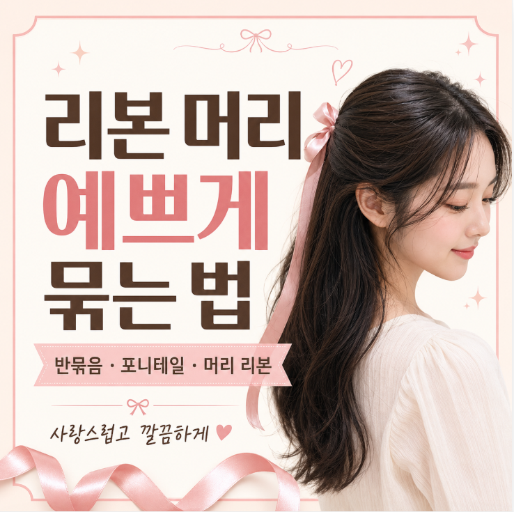 리본 머리 묶기 예쁘게 하는법 정리