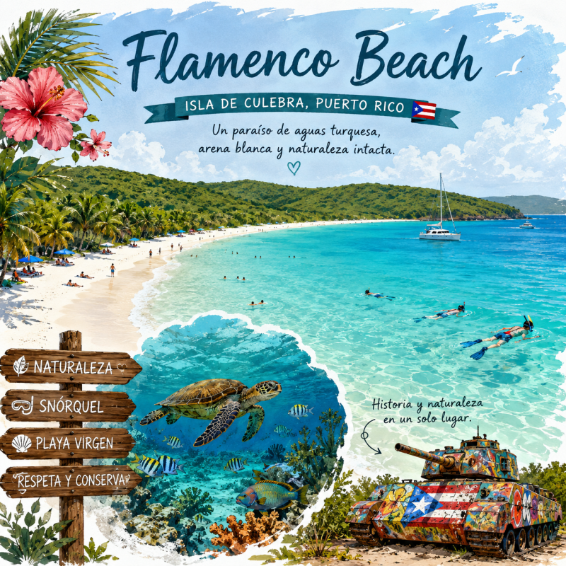 [명랑한 스페인어] #536. Flamenco Beach: 푸에르토리코 쿨레브라(Culebra)섬