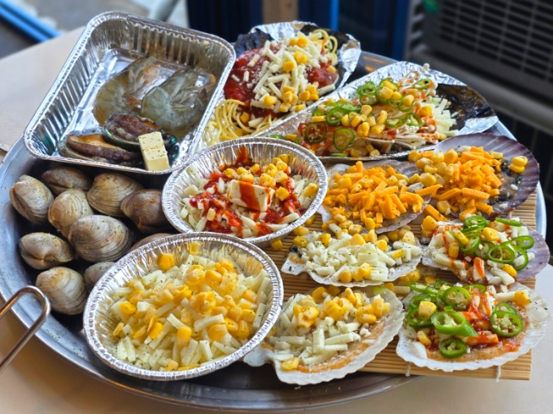 강릉 경포 맛집 경포어시장 강릉본점 경포대 조개구이 로컬 맛집
