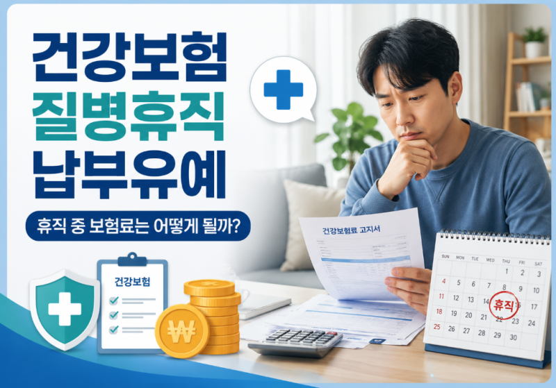 질병휴직 중 건강보험료, 안 내도 될까? 납부유예와 복직 후 정산 총정리