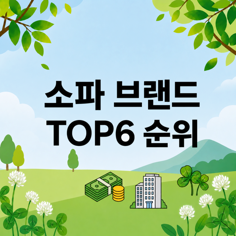 소파 브랜드 순위 TOP6! 인기 쇼파 모델 가격·특징 비교 총정리