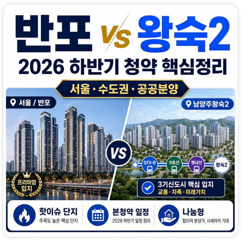 2026 하반기 아파트 청약 일정 총정리 2탄, 서울·수도권·공공분양 표로 한눈에 보기