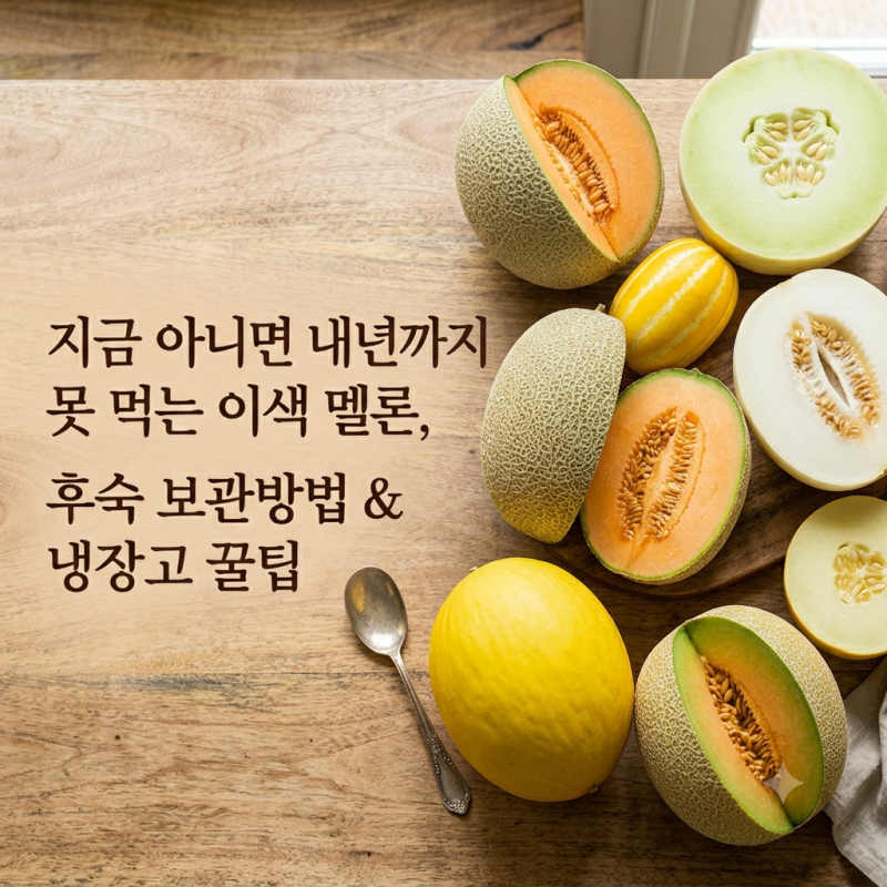 지금 아니면 내년까지 못 먹는 멜론, 후숙 보관 방법 (허니듀, 노을 멜론)