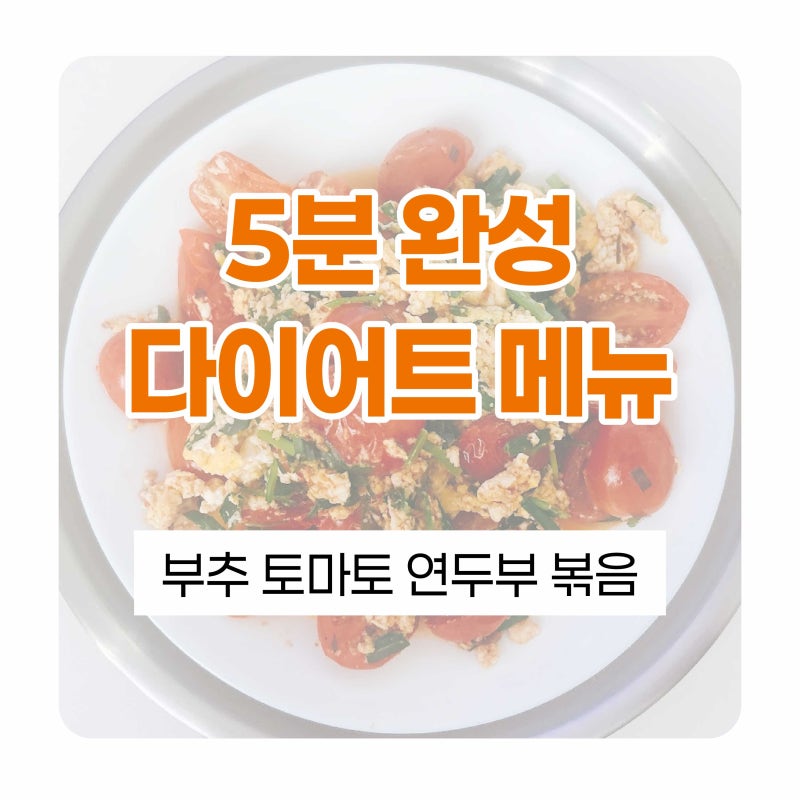 [다이어트 수다] 연두부 토마토 달걀볶음 만들기, 부추 더한 저칼로리 다이어트 식단 도시락 ....